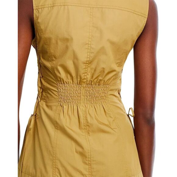 Derek Lam 10 Crosby Women's Sz 2 Amber Green Serena Lace Up Mini Dress - Picture 13 of 13